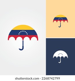 Venezuela Umbrella Logo Design Vector 