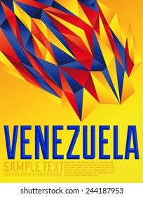 Venezuela - Vector geometric background - modern flag concept - Venezuela colors