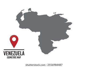 Venezuela vector map illustration, country map with markings. vector illustration.	
