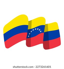 venezuela waving flag isolated illustration for national event or independence day