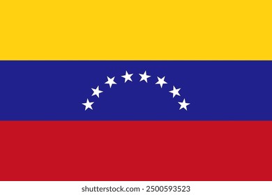Venezuela ondeando bandera patrón de fondo. Diseño realista de la bandera nacional. Plantilla Abstractas de Vector.