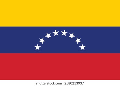 Venezuelan national pride. Venezuela flag flat vector illustration