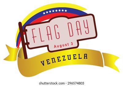 Venezuela's National Day - Flag Day. Vector illustration.
