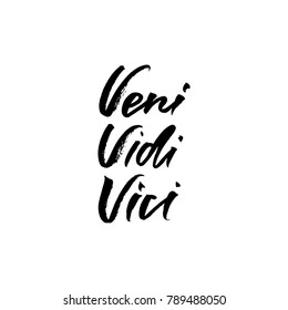 Veni Vidi Vici Latin Phrase Translation Stock Vector (Royalty Free ...