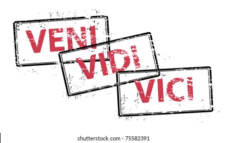 VENI, VIDI, VICI out grunge stamp vector illustration grunge stamp vector illustration