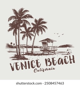 venice beach california t shirt, Venice beach theme vintage print design, para impressão de t-shirt e outros uses.surf e praia. vintage beach print. tee design gráfico. moletom e outros usos.