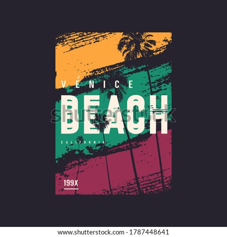 Venice beach California vector t-shirt design, poster, print.