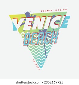 Venice beach Illustration typography for t shirt, poster, logo, sticker, or apparel merchandise