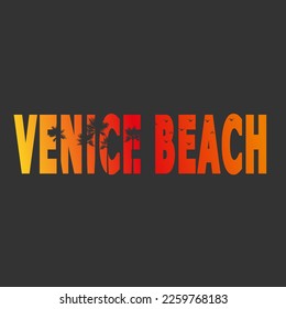 Venice beach theme vintage print design, for t-shirt print and other uses
