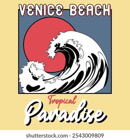 Venice Beach Wave Tropical Paradise
