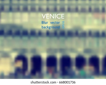 Venice blur architectural vector background