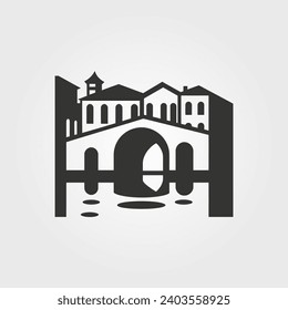 Venice Canals icon - Simple Vector Illustration