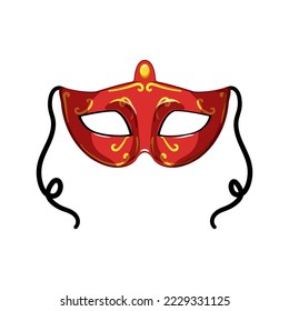 venice carnival mask cartoon. venice carnival mask sign. isolated symbol vector illustration