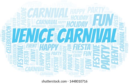 Venice Carnival word cloud vector made with text only