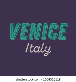 Venice city calligraphy vector quote