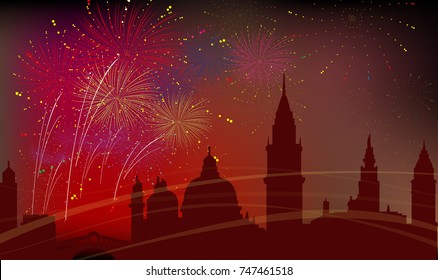 Venice City, Italy, Celebration, Fireworks 