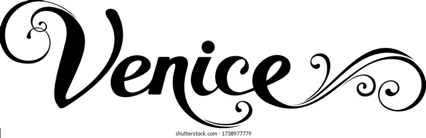 Venice - custom calligraphy text