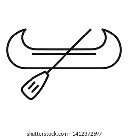 Venice gondola icon. Outline venice gondola vector icon for web design isolated on white background