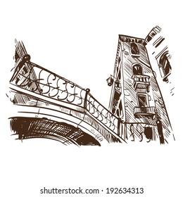 Venice hand drawn, vector illustration