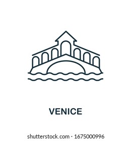 Venice icon from italy collection. Simple line Venice icon for templates, web design and infographics