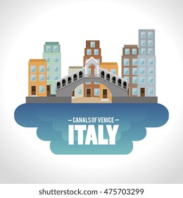 venice italy culture isolated vector illustration design