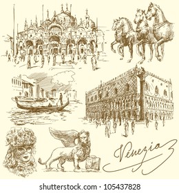 Venice - Italy - hand drawn collection