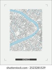 venice italy urban city street map town road spain travel background. venice building downtown plan europe geography location cartography graphic place navigation. vector design navigation tourism.