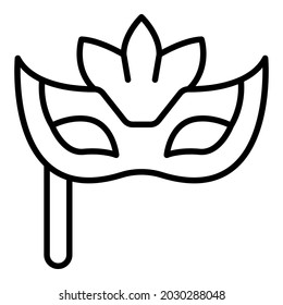 Venice mask icon outline vector. Carnival party. Masquerade face