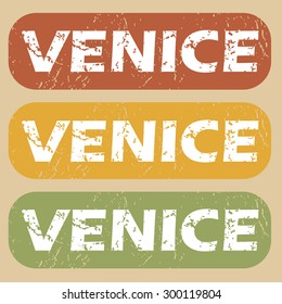 Venice on colored background