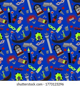 Venice pattern seamless decorative design. Travel and tourism decoration series.