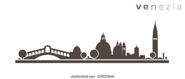 Venice Simple Monochrome Stylish Skyline