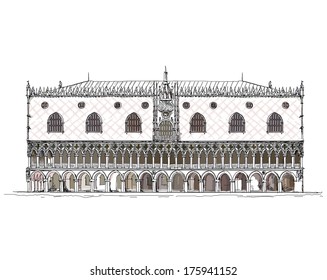 Venice sketch collection, Doge palace