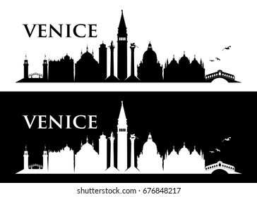 Venice skyline - Italy - vector illustration