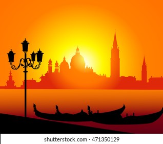 Venice Sunset - Vector