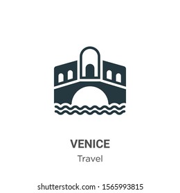 Venice vector icon on white background. Flat vector venice icon symbol sign from modern travel collection for mobile concept and web apps design.