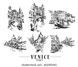 Venice vector illustration made in sketchy style.