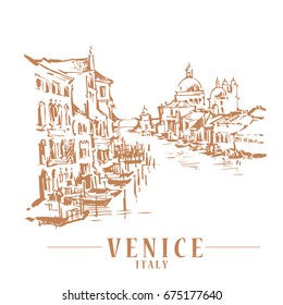 Venice vector illustration made in sketchy style.