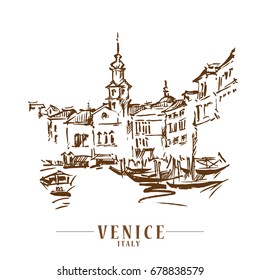 Venice vector illustration made in sketchy style.