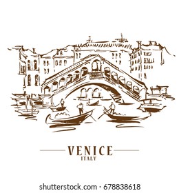 Venice vector illustration made in sketchy style.