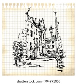 Venice vector illustration made in sketchy style.