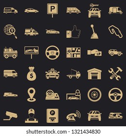 Venicle icons set. Simple style of 36 venicle vector icons for web for any design