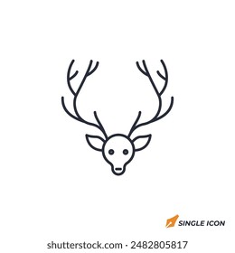 Ilustración vectorial de ícono de venado. símbolo de venado aislado sobre fondo blanco