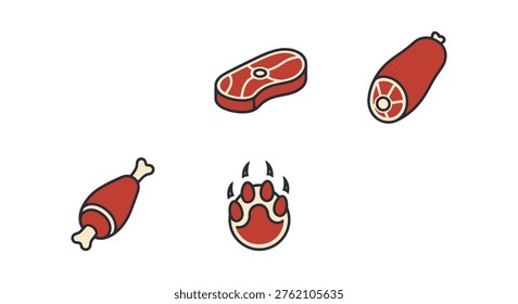 Venison Line art vector set minimal elegant abstract