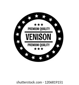 venison premium quality badge. premium quality package label. vintage stamp. designed for butcher shop