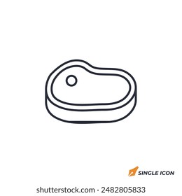 Icono de Ilustración vectorial de carne de venado. Símbolo de carne de venado aislado sobre fondo blanco