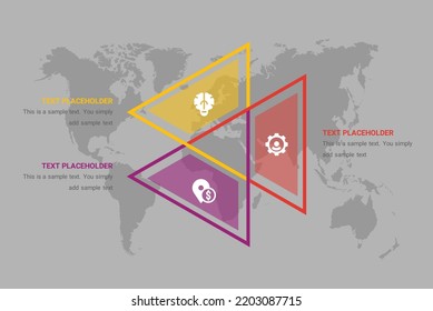 
Venn diagram with 3 circles infographics template