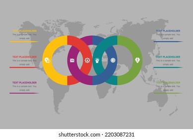 
Venn Diagram With 6 Circles Infographics Template