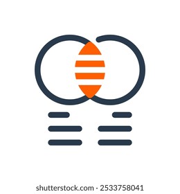 Venn Diagram for Case Study Vector Icon