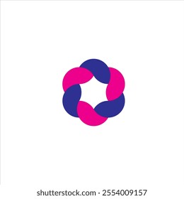 Venn diagram circles chart infographic logo design.