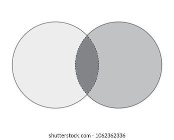 Venn Diagram, Compare And Contrast, Circle Illustration, Circle Icon, Circle Graphic, Data Comparison, Illustration For Scrapbook, Flyers, Posters, Web, Greeting Cards, Science, Data Information